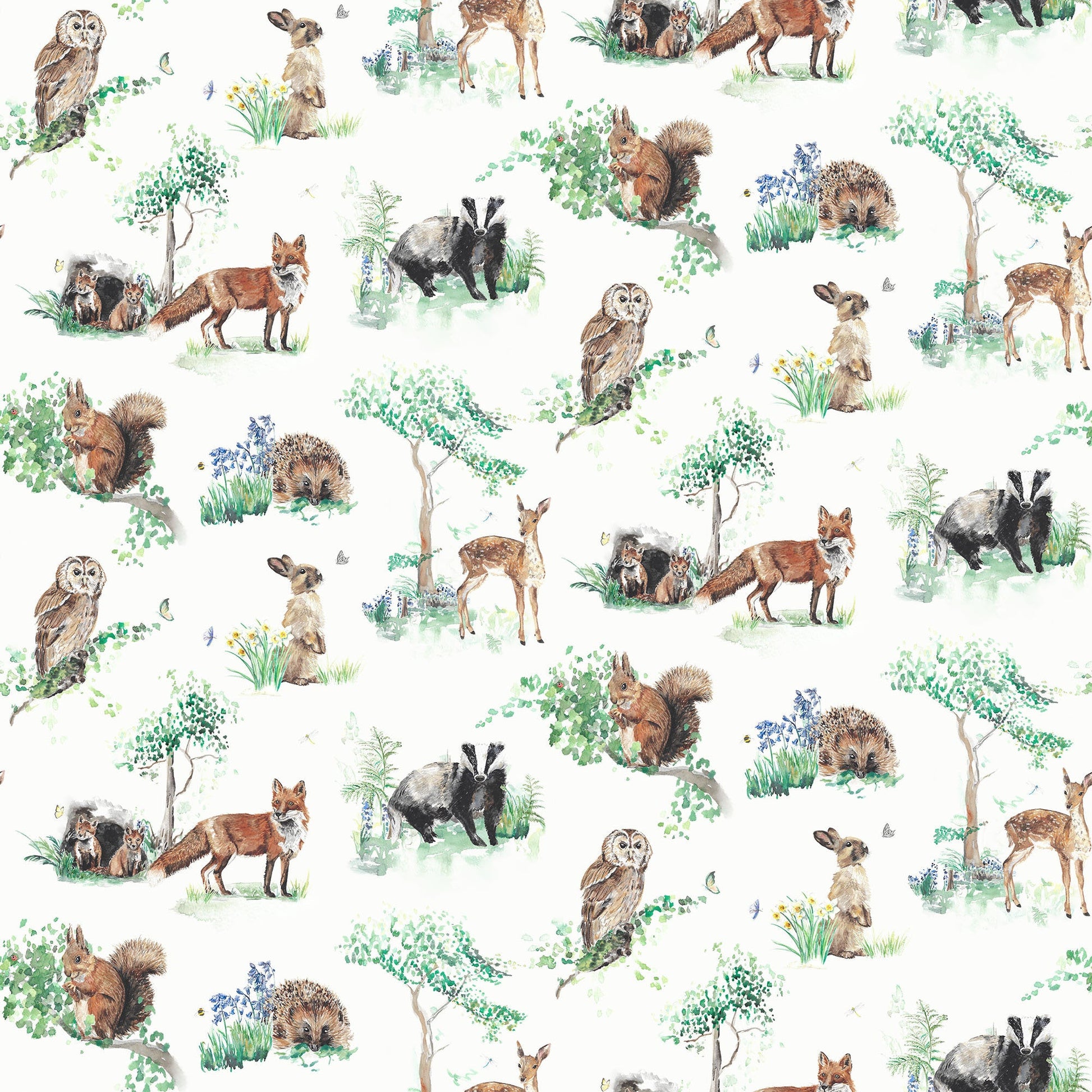 Woodland Animals Children's Wallpaper