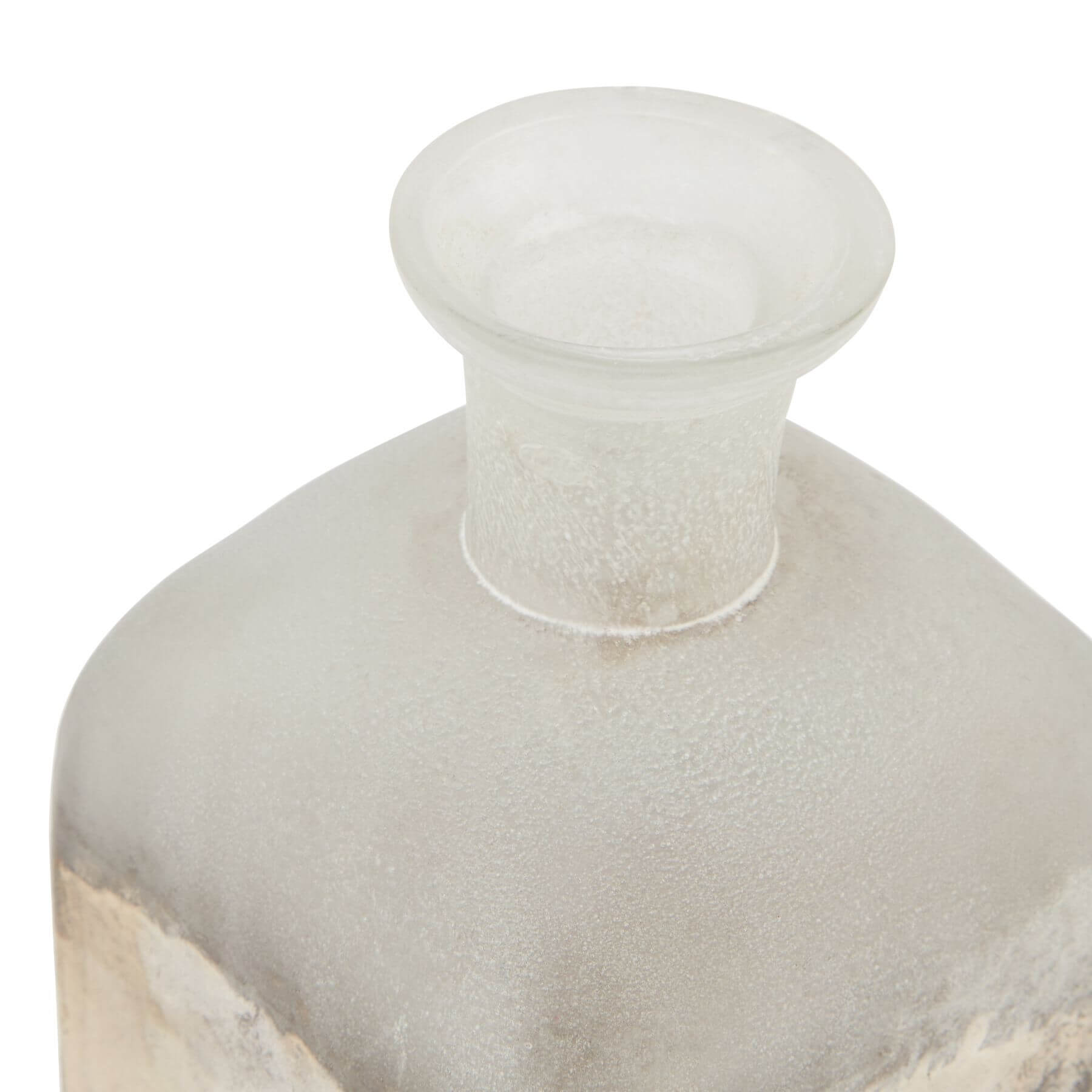 Burnished brass candle holder vase with glass base, warm grey and metallic accents, vintage-inspired home decor by Sostter at brixbailey.com