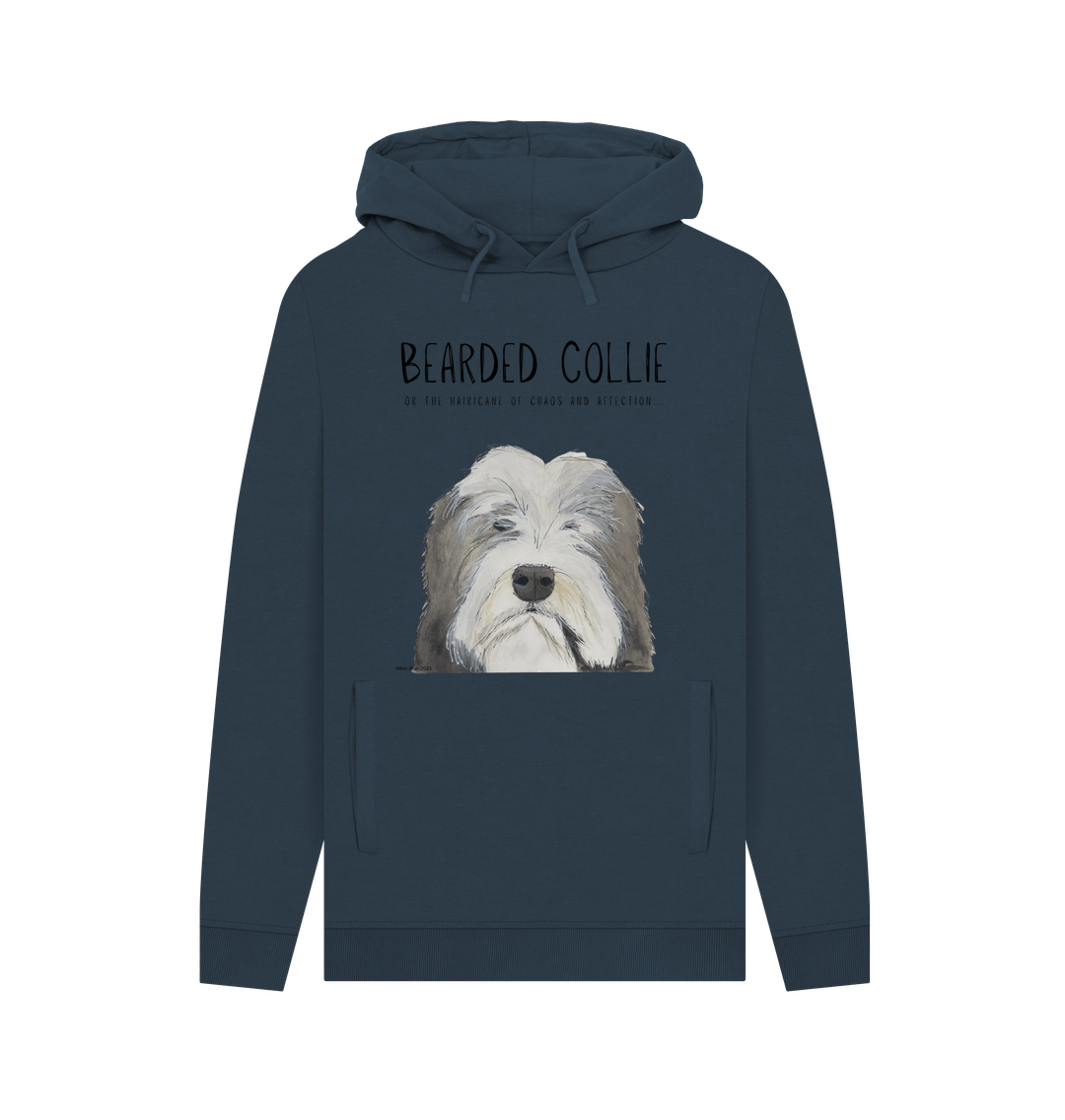 Bearded Collie Men's Hoodie in Organic Cotton