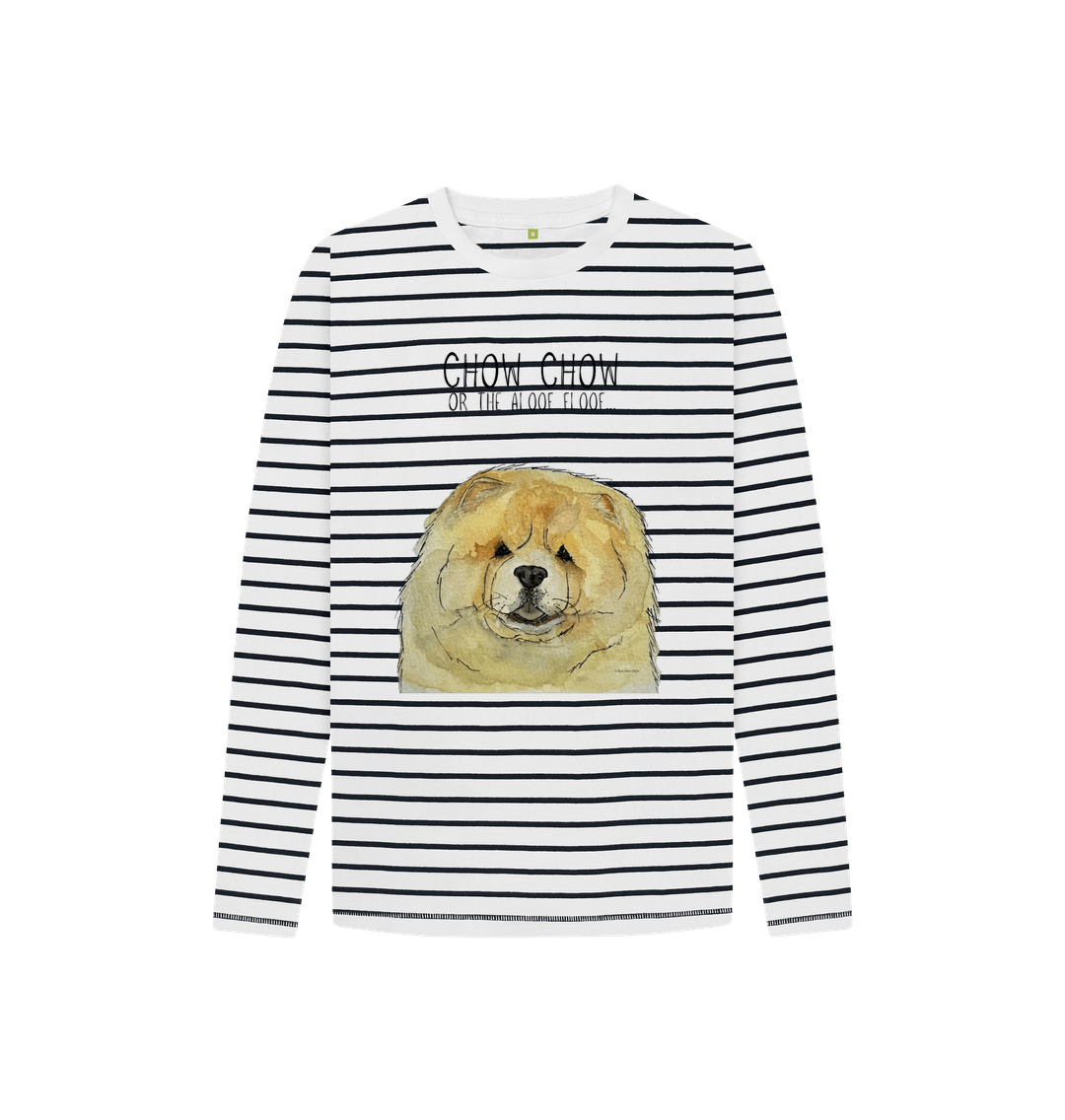 Fawn Chow Chow Breton Stripe Long Sleeve T-Shirt for Kids