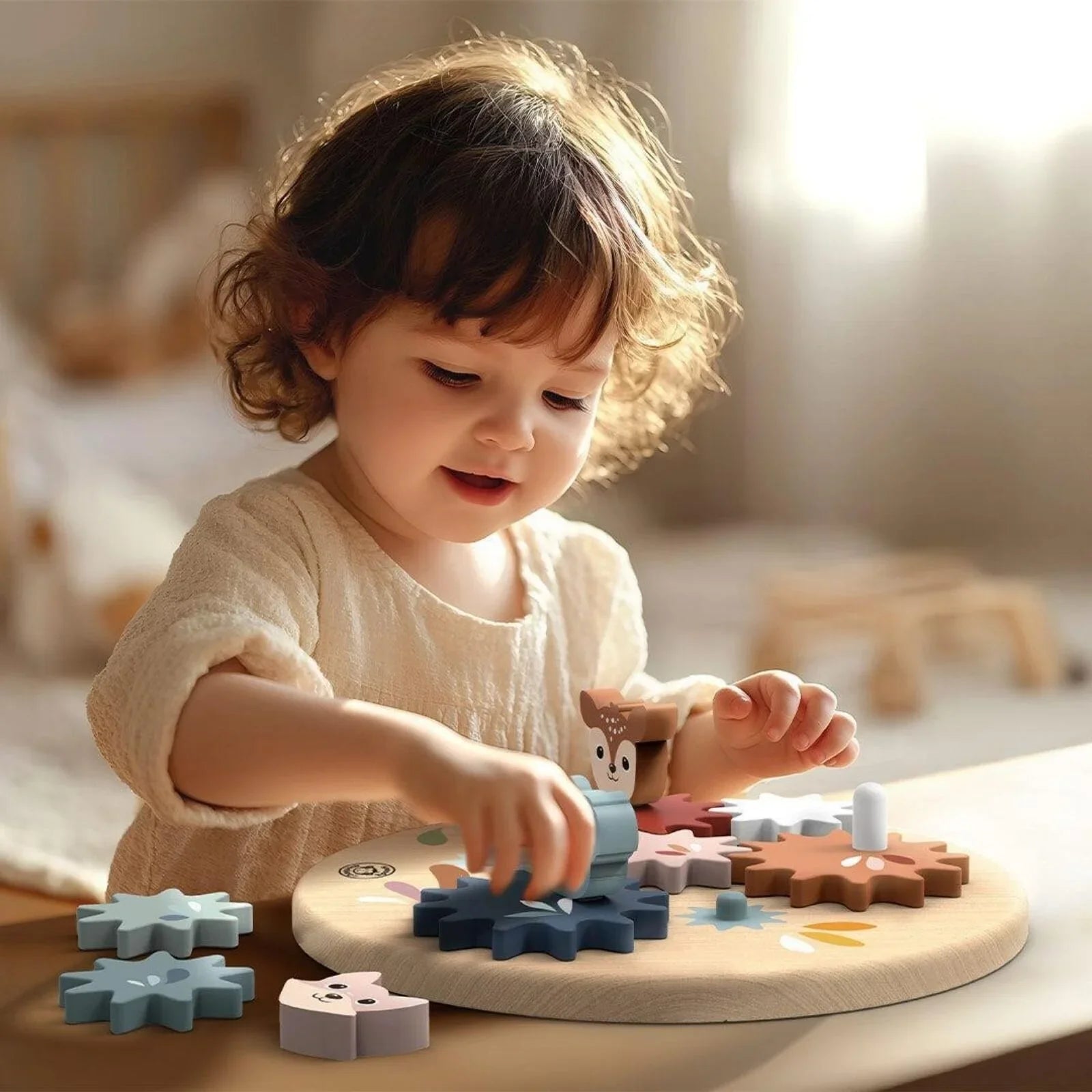 Gear Toy with Animal Pieces for Toddlers