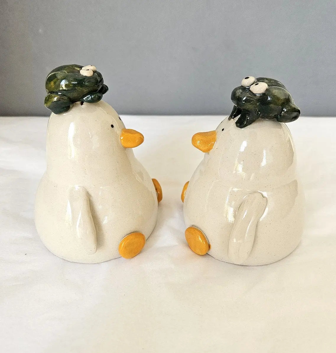 Rhydian with the Amphibian Frog Duck Ceramic Ornament