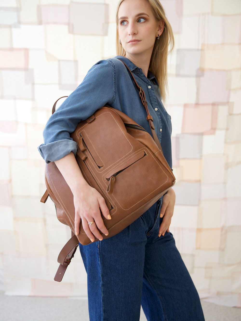 Handmade Leather Backpack Gordon – Stylish & Spacious by TOKS VISOKS at www.brixbailey.com