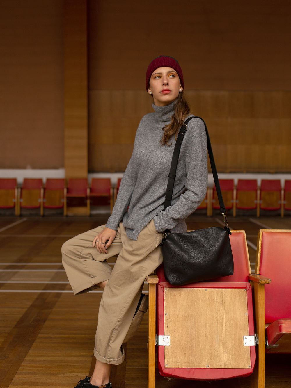 ROBIN Large Black Leather Everyday Bag – Handmade & Stylish by TOKS VISOKS at www.brixbailey.com