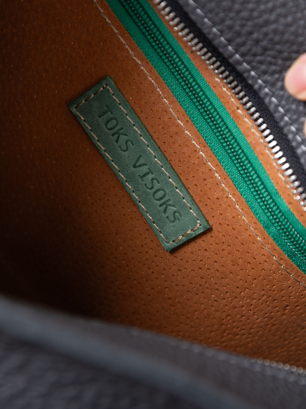 STELLA Black Leather & Suede Handbag – Versatile & Handmade by TOKS VISOKS at www.brixbailey.com