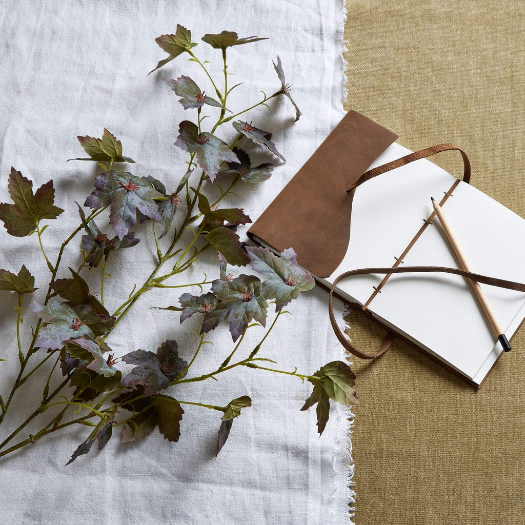 Lifelike autumn stem with amber and burgundy foliage, 38\ tall, for seasonal decor by sostter at brixbailey.com