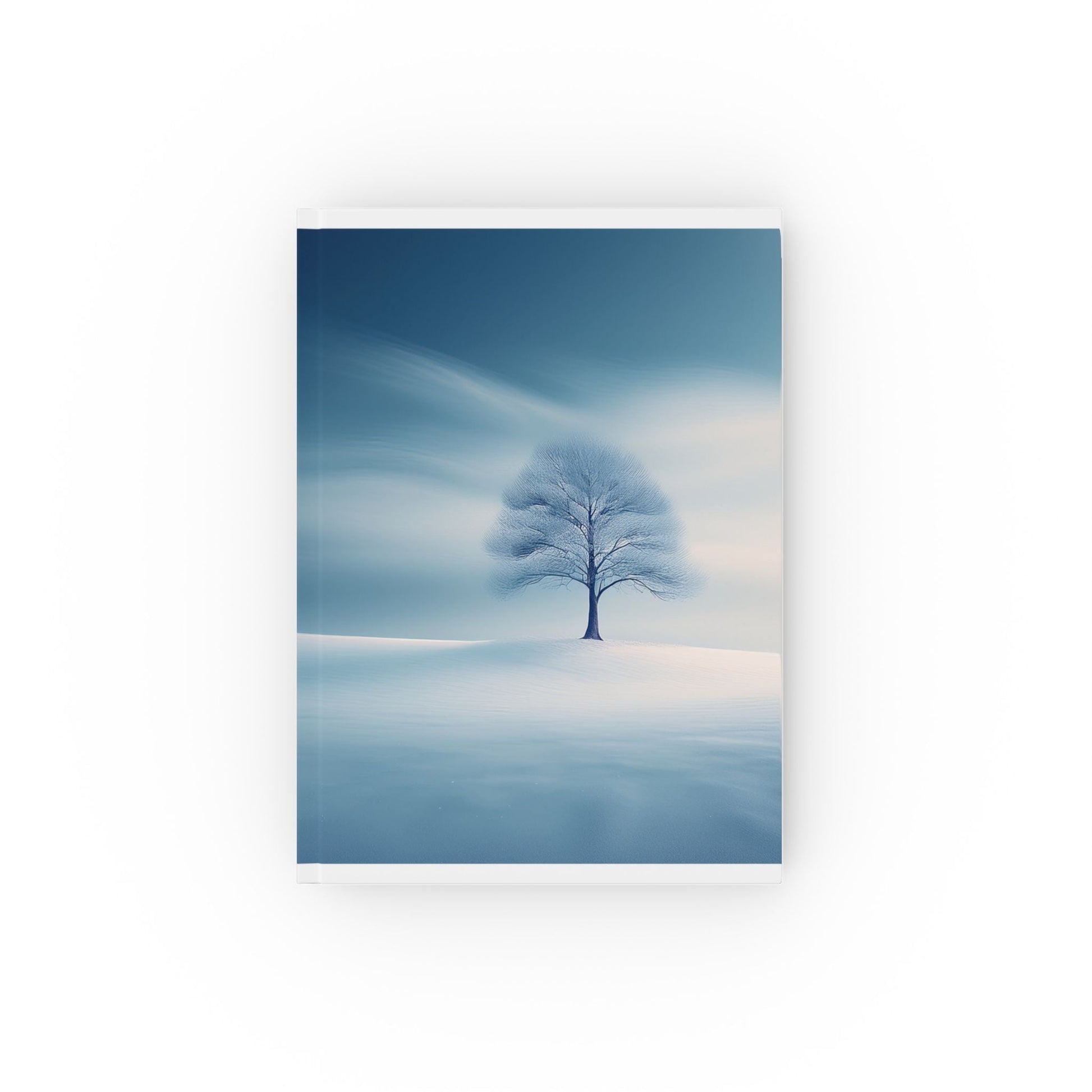Serene Snowfall A5 Hardcover Journal with Tranquil Winter Design