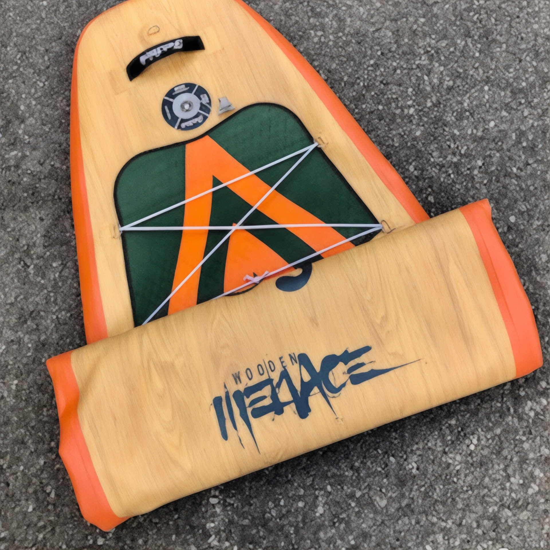 Wooden Menace 11 foot 2 inch Inflatable Paddle Board with Kayak Seat