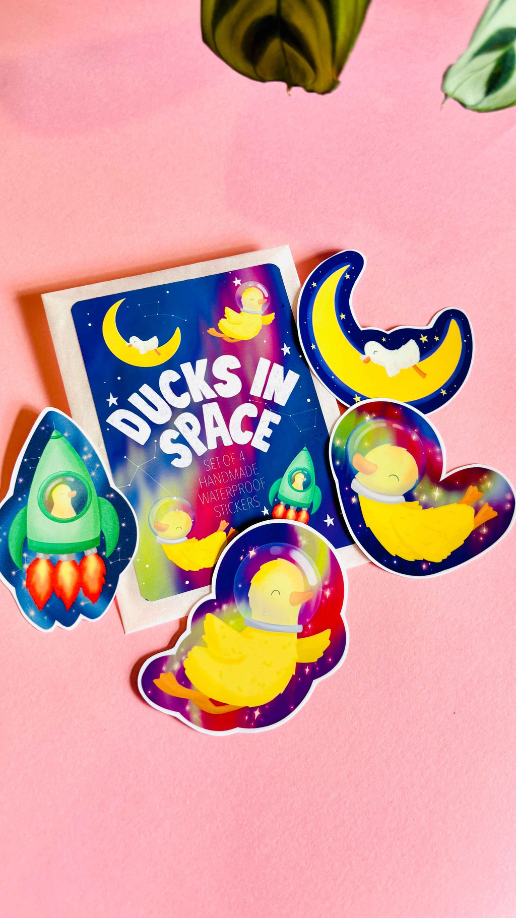 Space Duck Vinyl Sticker Set of 4