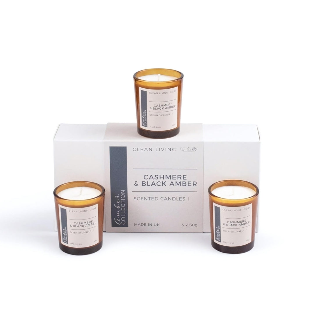 Cashmere and Black Amber Home Fragrance Collection
