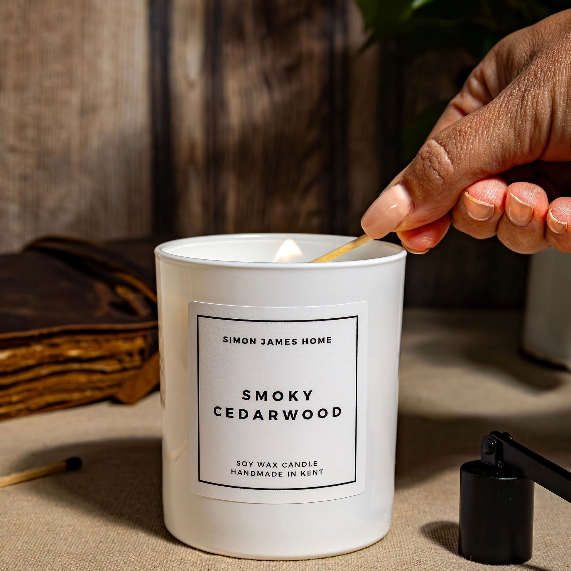 Smoky Cedarwood Handmade Soy Wax Candle