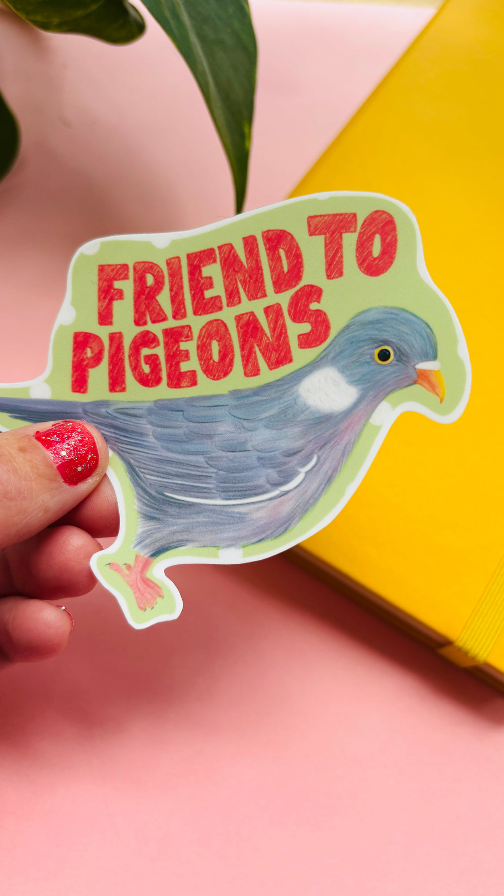 Friend to Pigeons Vinyl Sticker for Laptops and Journals