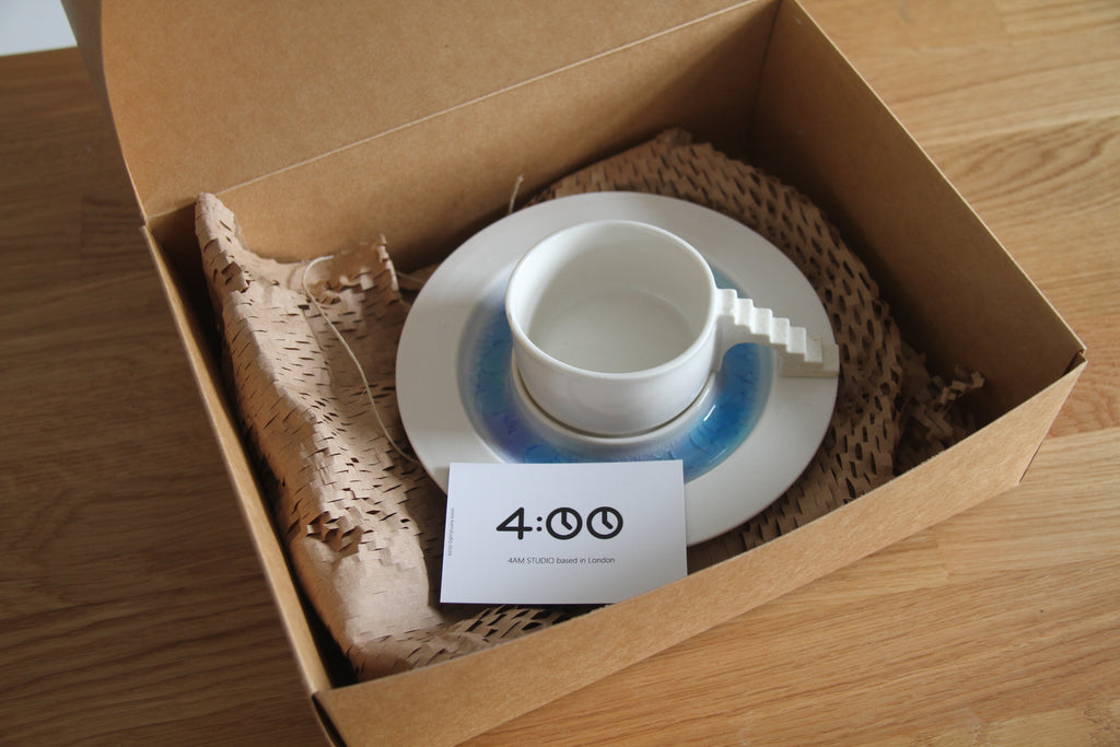 Castle Coffee Cup with Blue Glass Moat