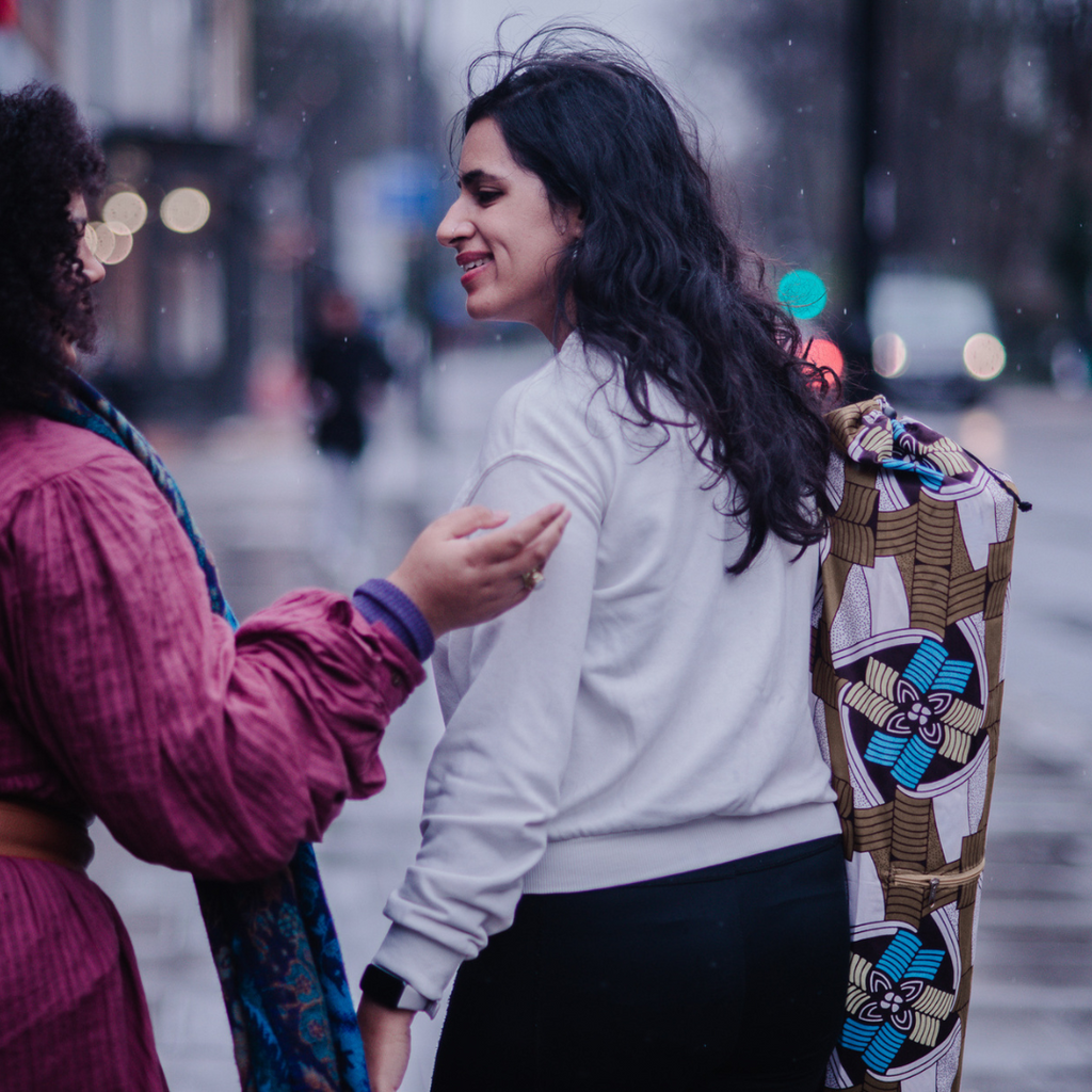 Kapha Yoga Bag in White, Brown and Blue