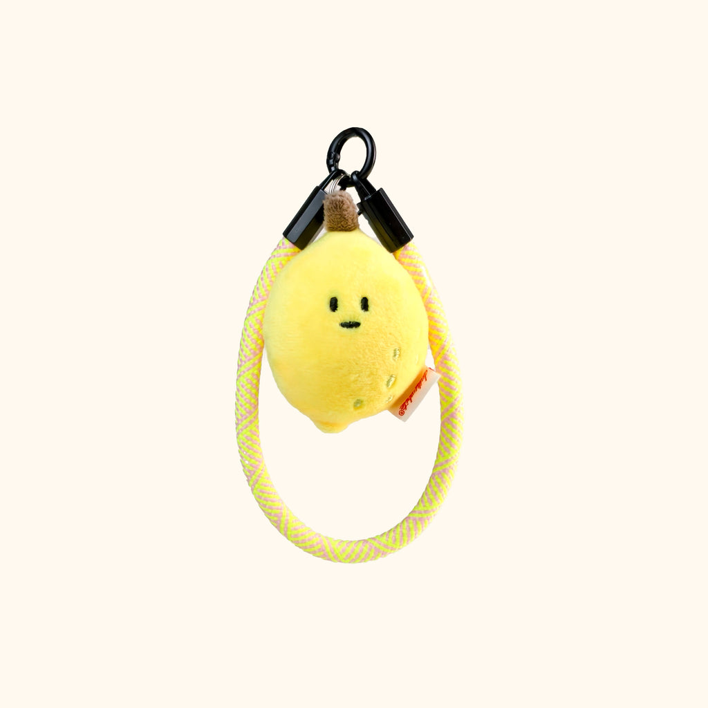 Mini Lemon Bag Charm in Soft Plush Yellow