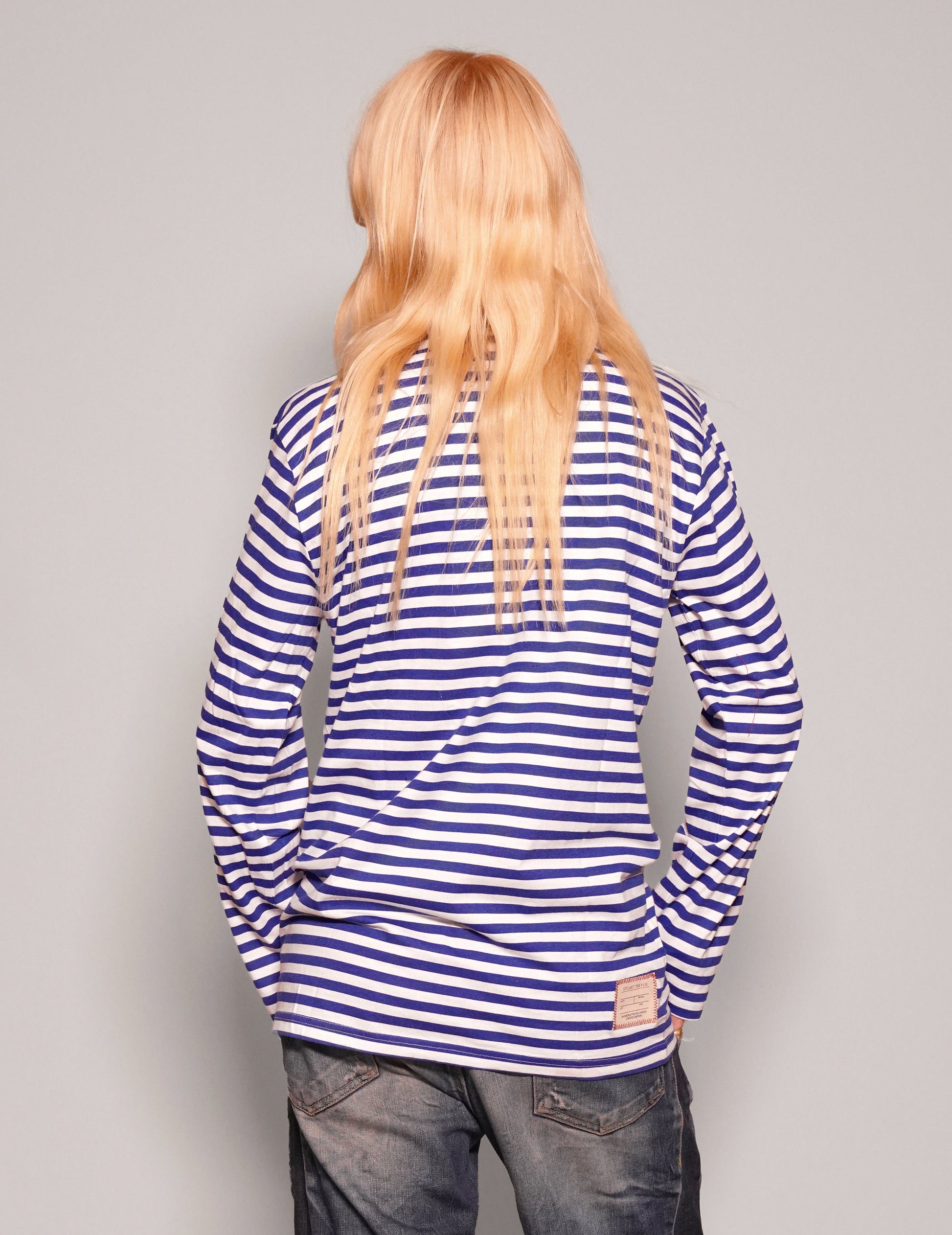 Vintage Blue Stripe Long Sleeve T-Shirt