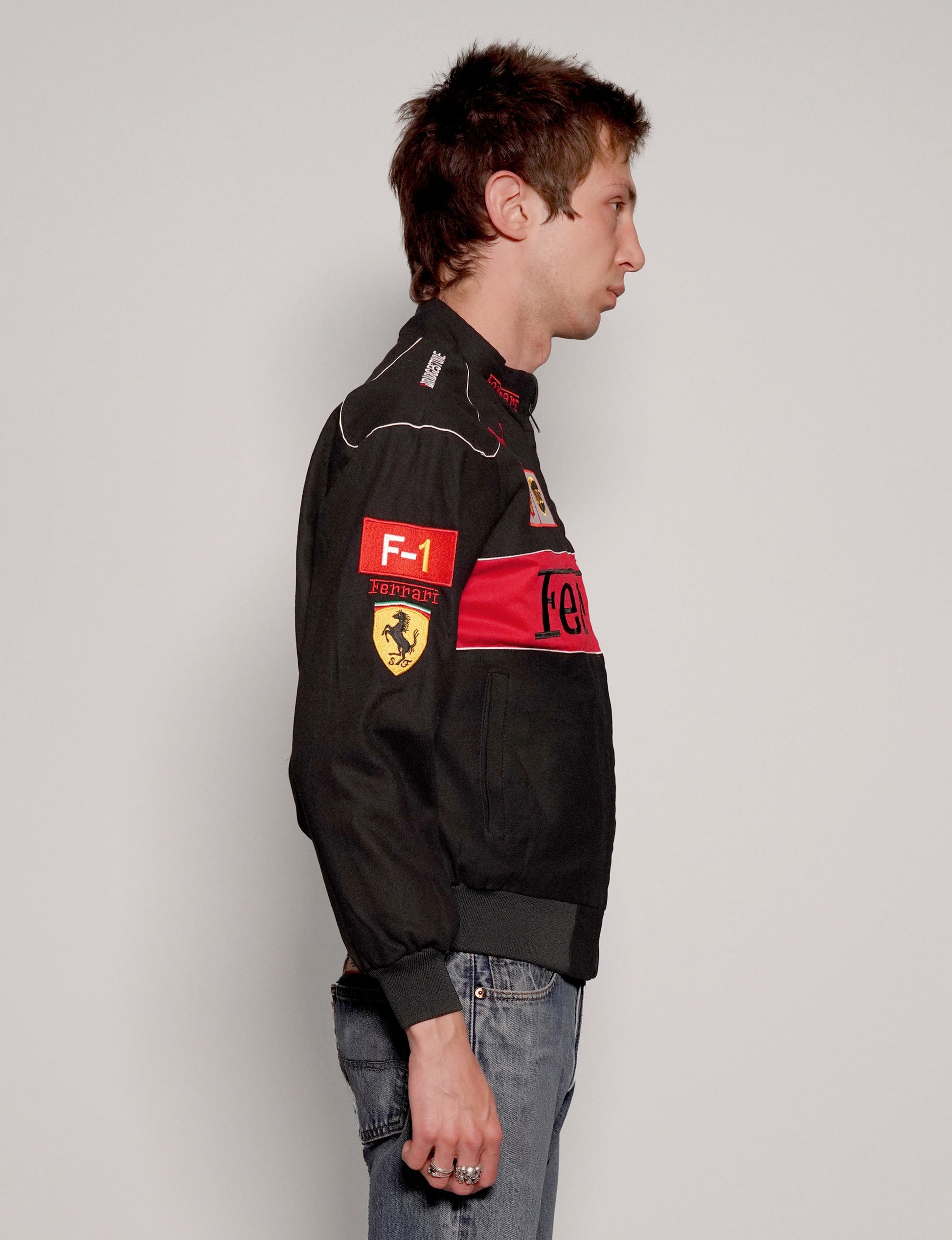 Black Ferrari Racing Jacket