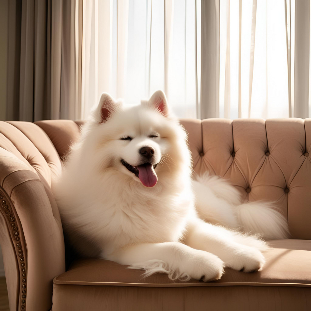 Samoyed Cushion Cover Everyone's Friend Even the Burglar