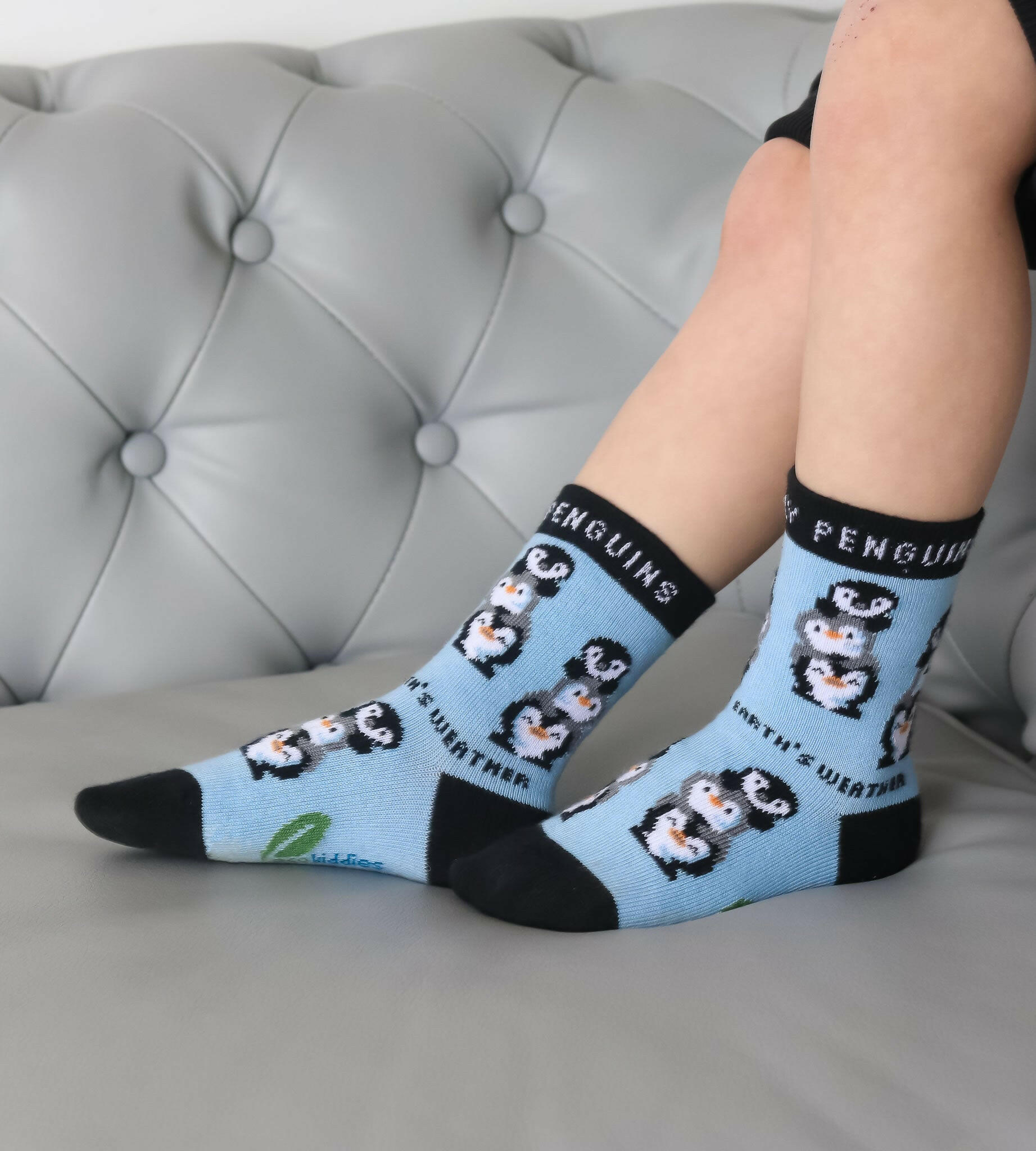 Organic Cotton Kids Socks with Friendly Penguins