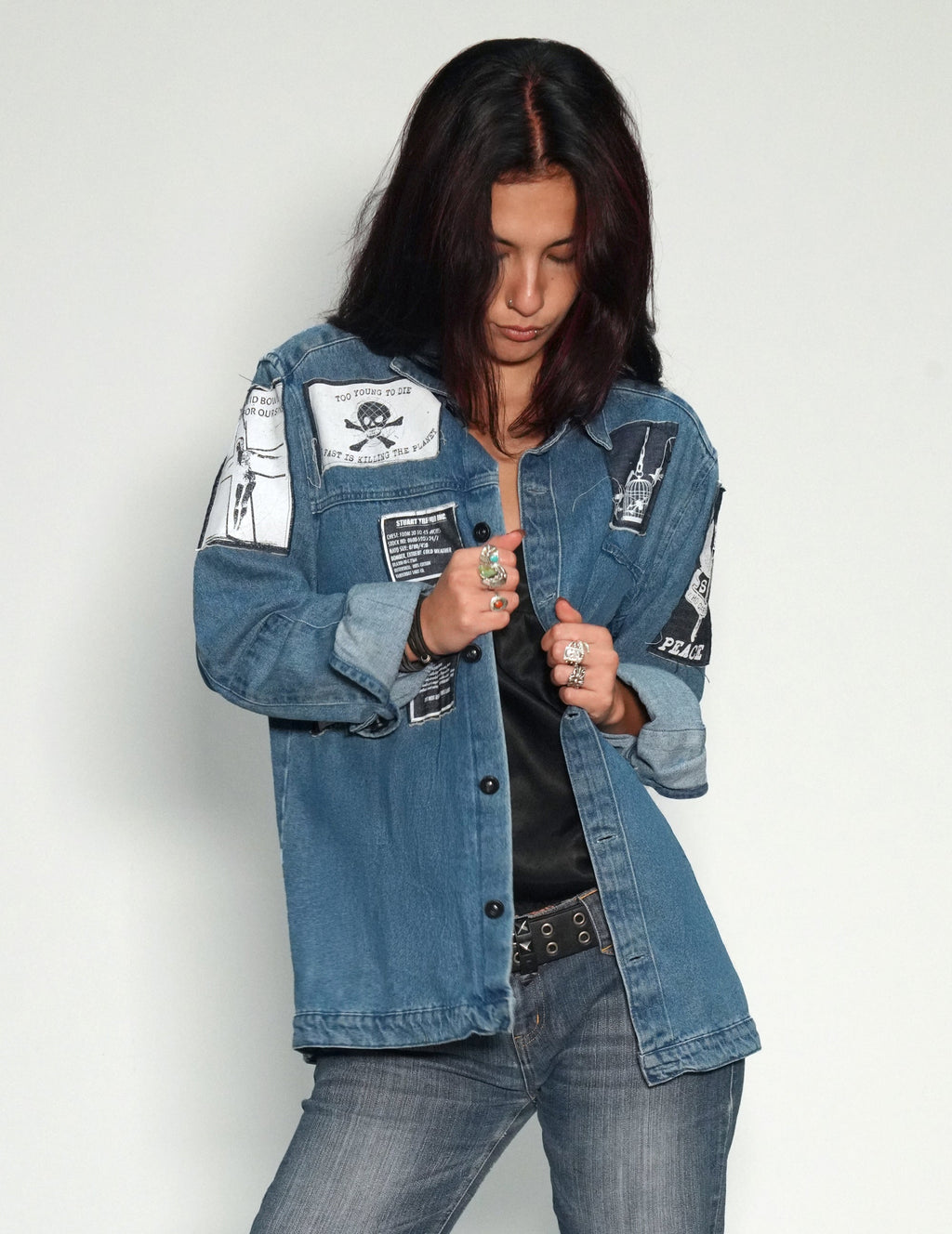 Vintage Denim Patched Shirt