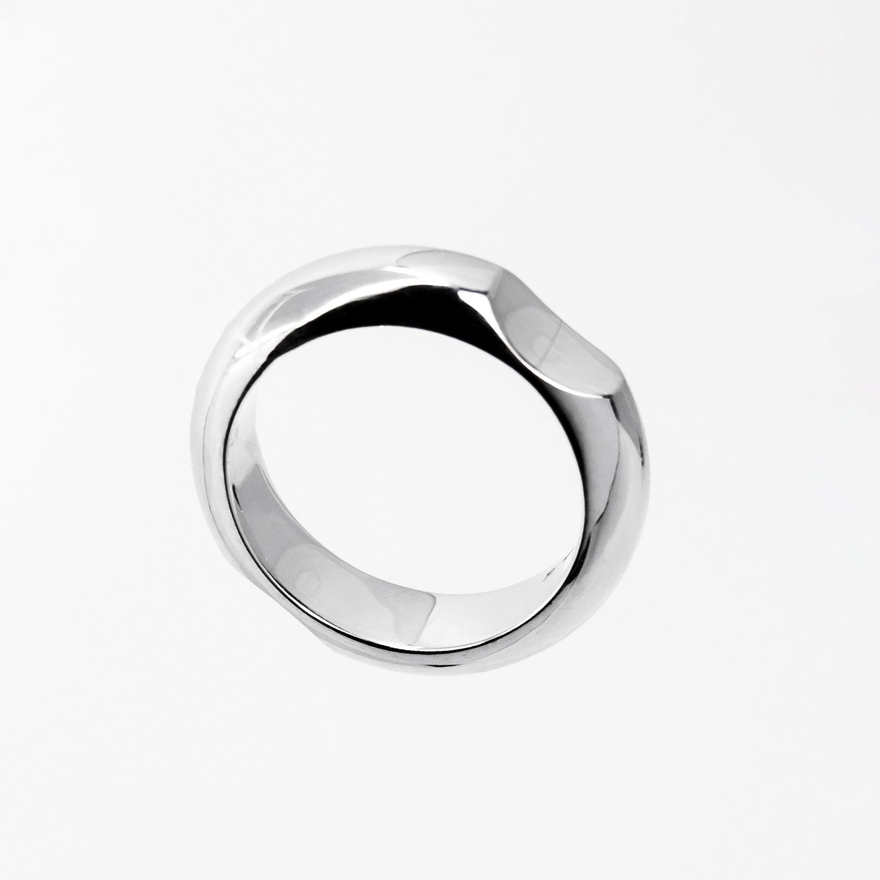 Elegant Silver Ring with HALLOW Detail – Handcrafted in Estonia by Maarja Palu at www.brixbailey.com