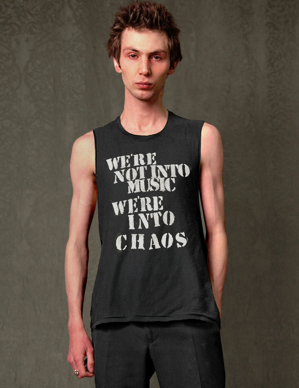 We're Into Chaos Vest in Black
