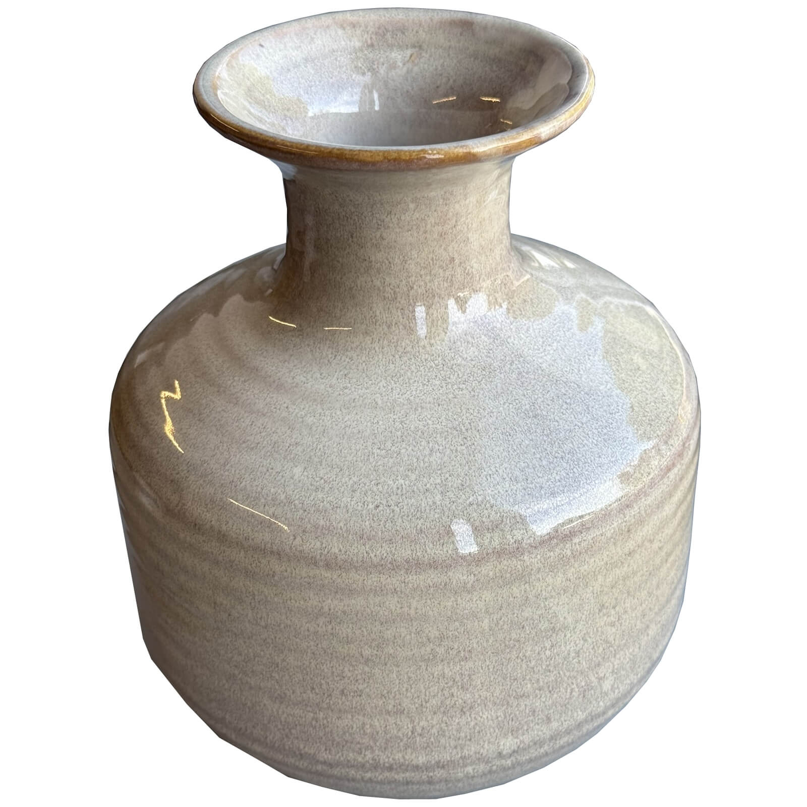 Ceramic Sabbia vase with linear ridging in warm brown, reflecting light for elegant home decor.  

**  
- **Keywords included:** ceramic, Sabbia vase, linear ridging, warm brown, home decor  
- **Clear description:** Visually conveys the vase's texture, color, and light-reflecting design  
- **SEO & accessibility optimized:** Concise, descriptive, avoids redundancy by RoomLondon at brixbailey.com