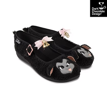 Black Sheep Gothic Plush Mary Jane Flats