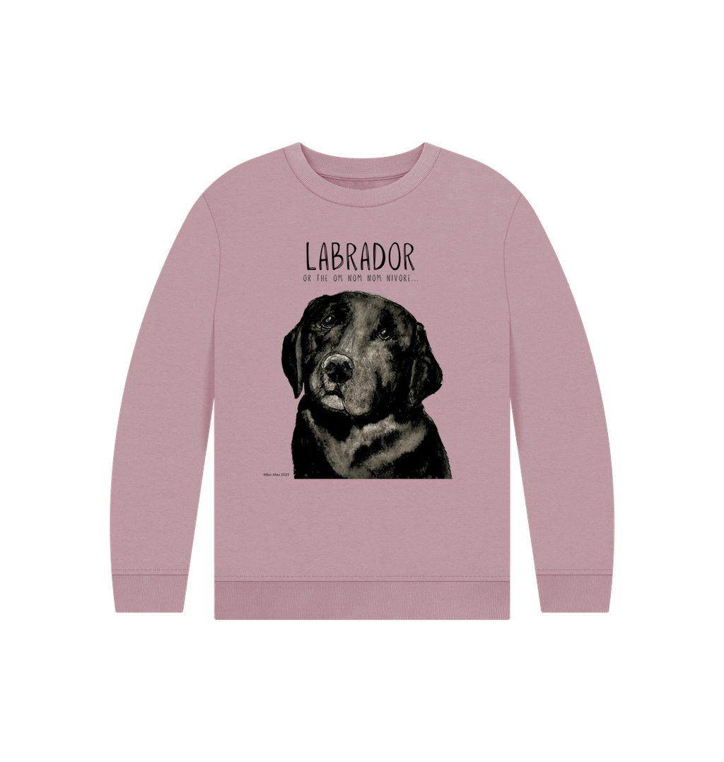 The Crumb Catcher in Chief Black Labrador Kids Sweatshirt
