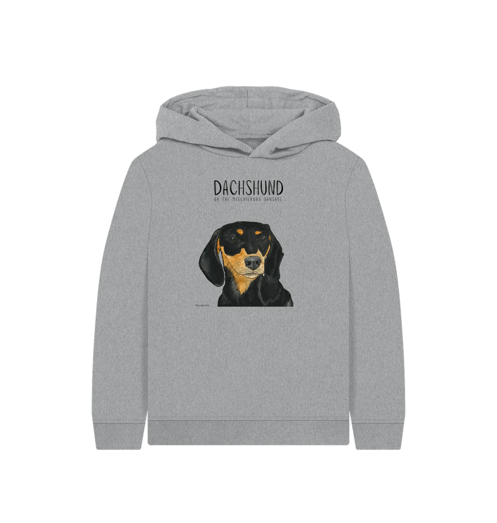 Mischievous Black and Tan Sausage Hoodie for Kids