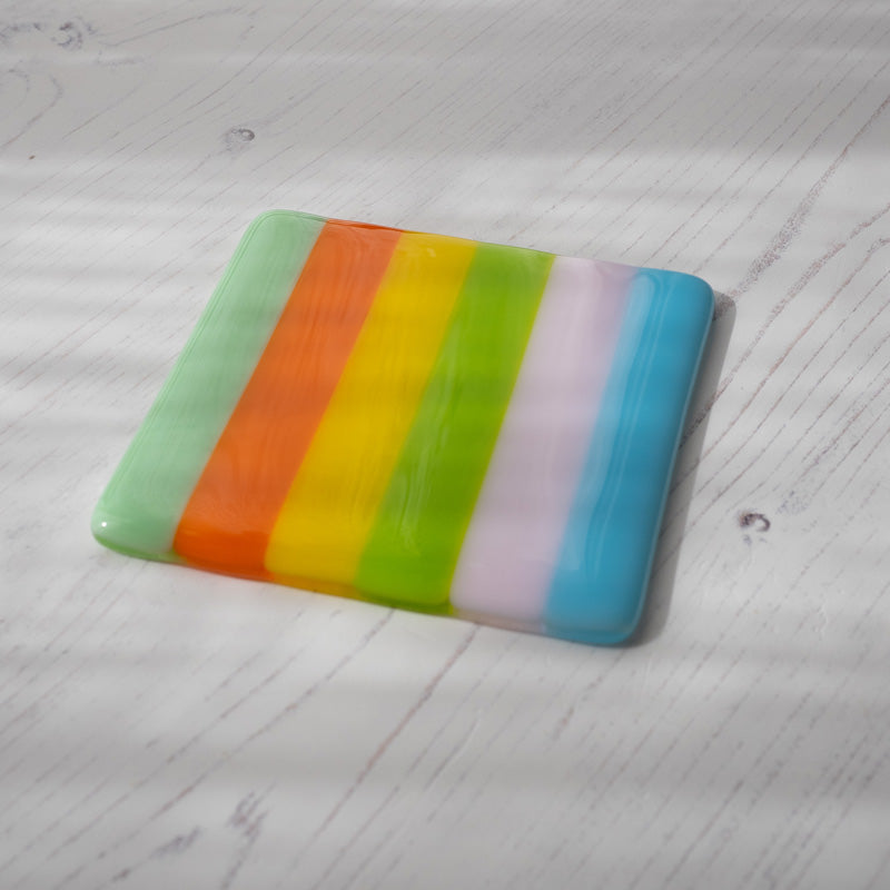 10cm Summer Striped Coaster Bullseye Collection