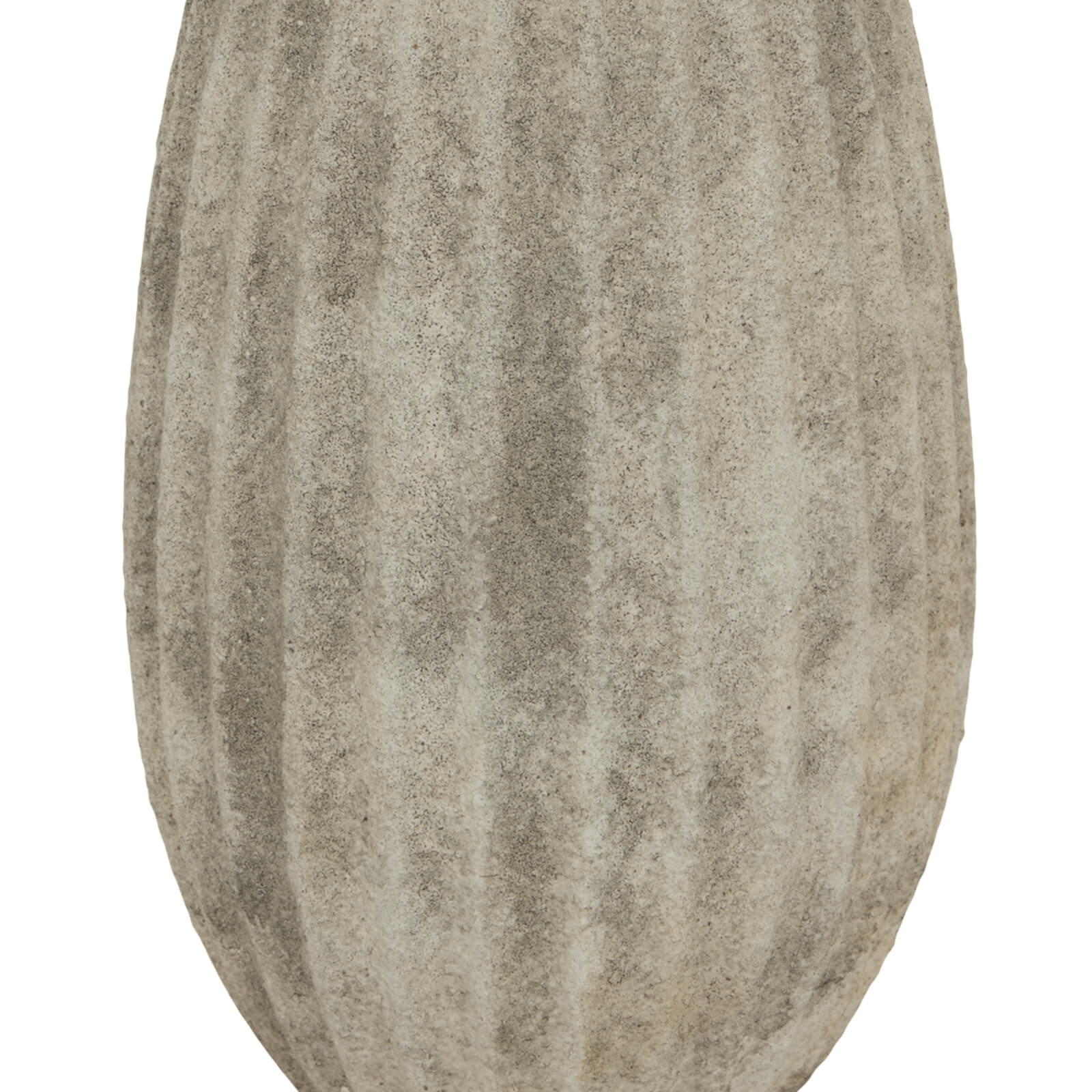 Handcrafted light grey ceramic vase with Mediterranean-inspired design, smooth matte finish, 31 cm tall. by Sostter at brixbailey.com
