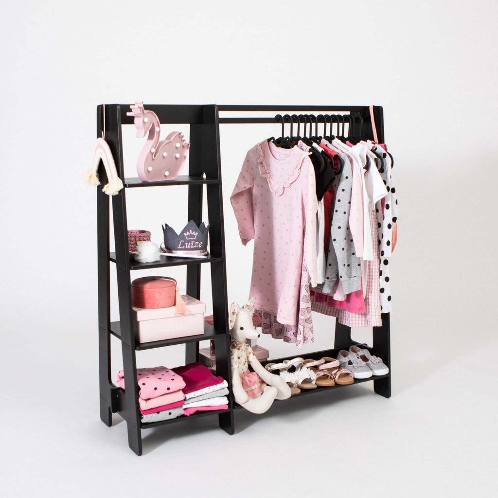 Wooden Toddler Clothing Rack - Montessori Inspired Organizational Furniture by Montessori House Bed at www.brixbailey.com
