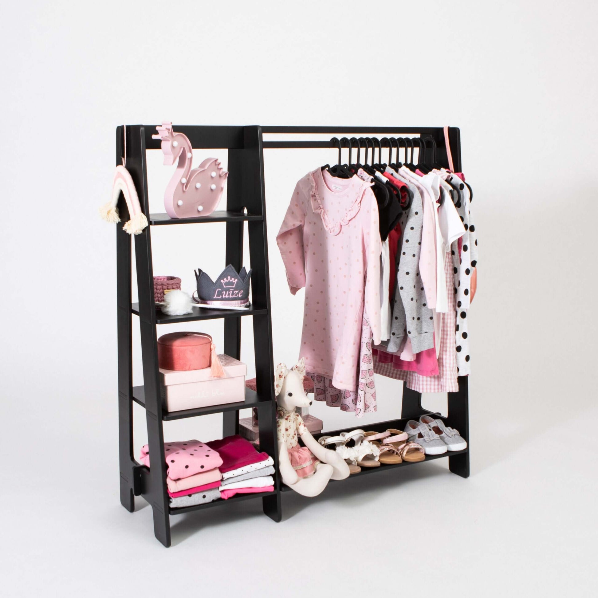 Wooden Toddler Clothing Rack - Montessori Inspired Organizational Furniture by Montessori House Bed at www.brixbailey.com