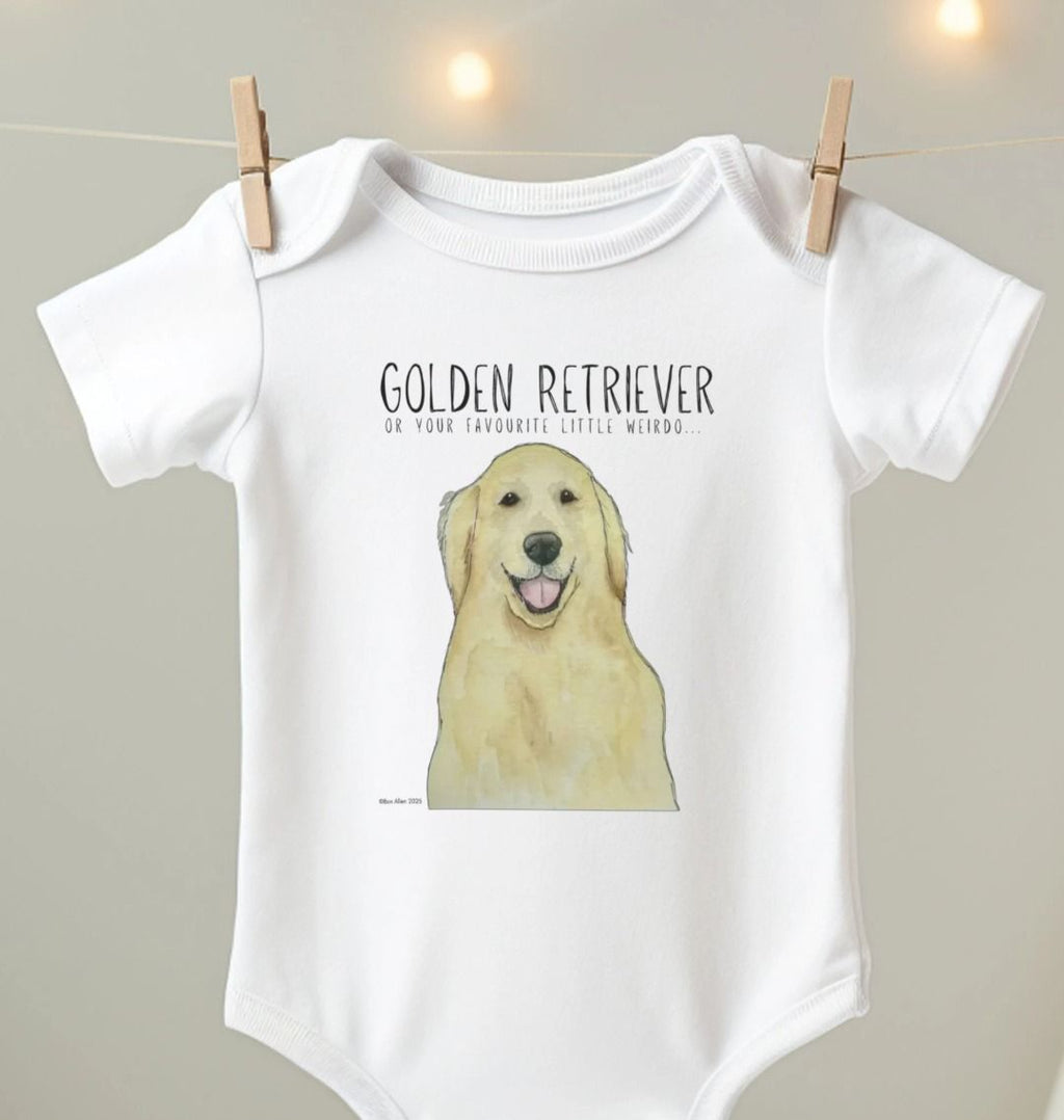 Golden Retriever Baby Bodysuit for Little Ones with Big Puppy Energy