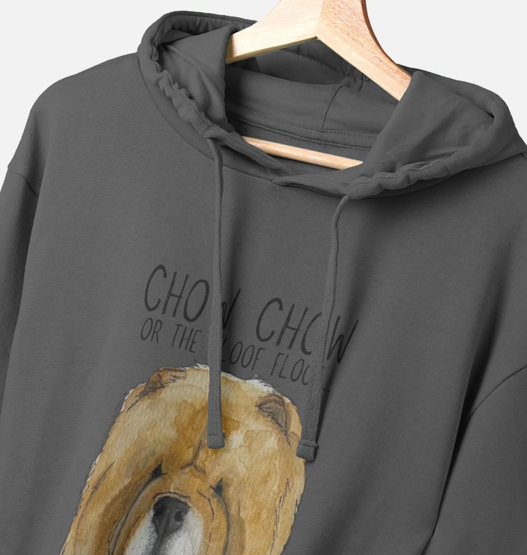 Red Chow Chow Men's Hoodie with Pocket Detail