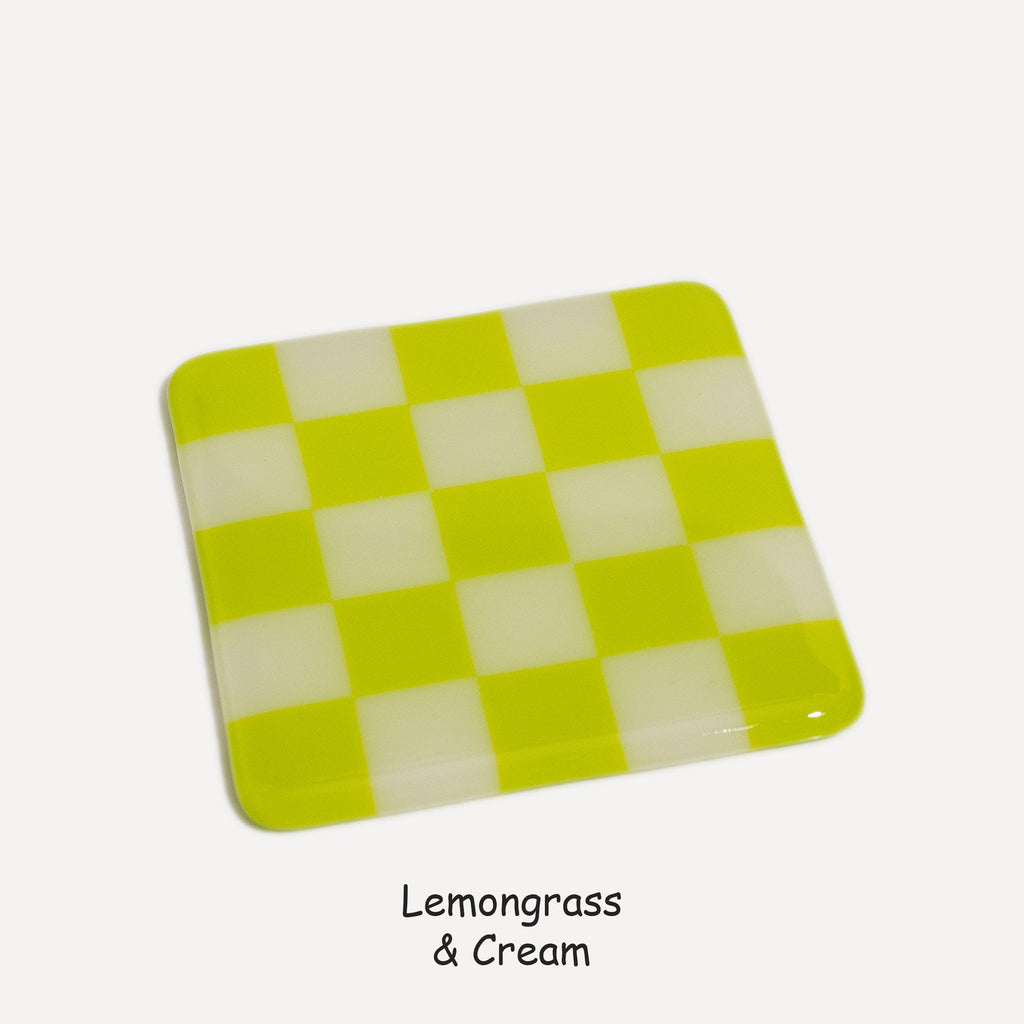 10cm Chequered Dual Colour Coaster Oceanside Collection