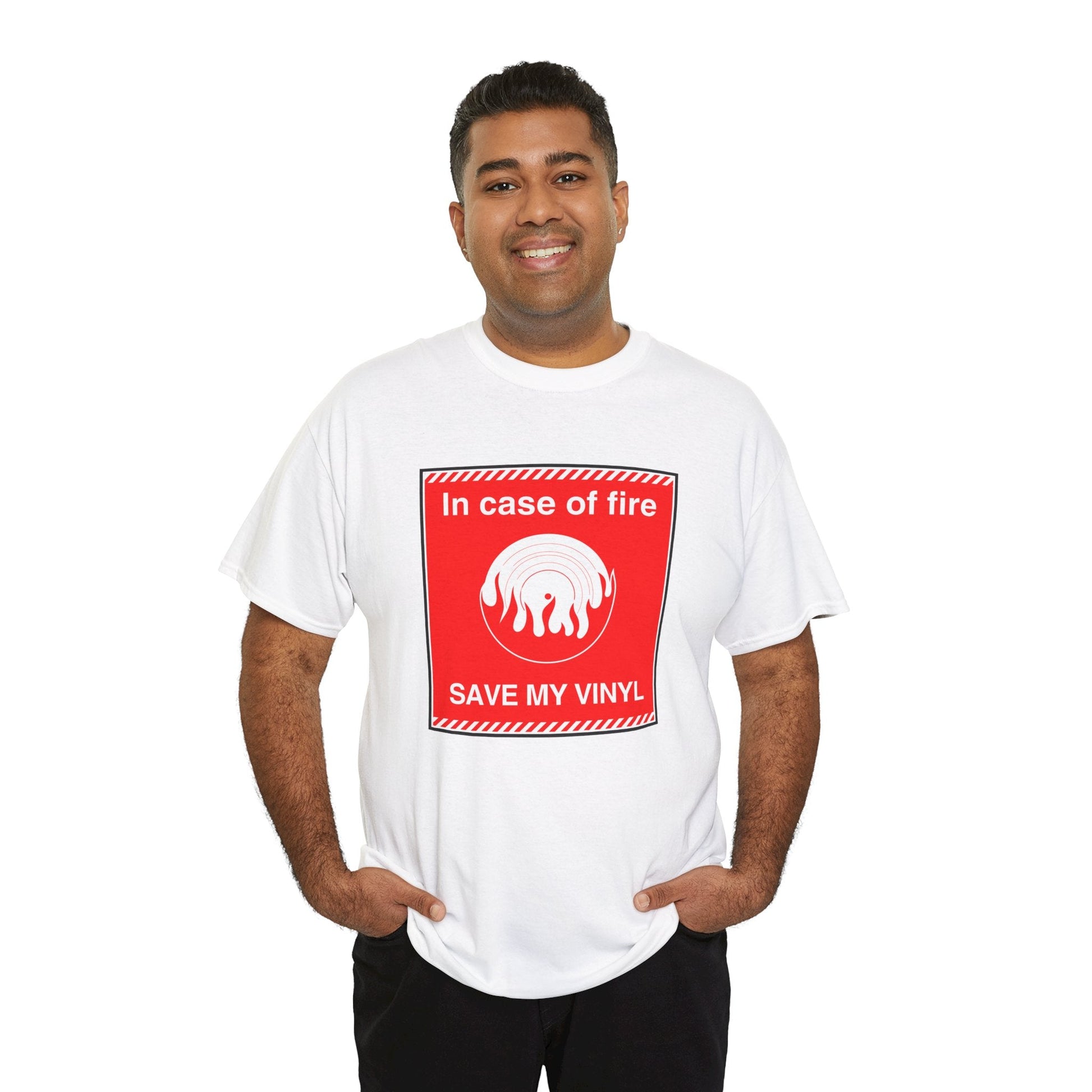In Case of Fire Save My Vinyl T Shirt