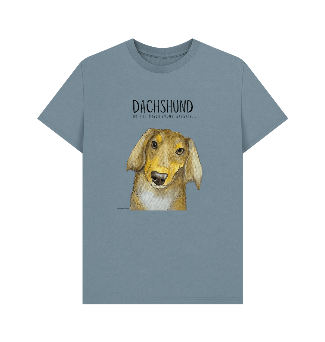 Long Haired Dachshund Tee Mischievous Hot Dog Energy