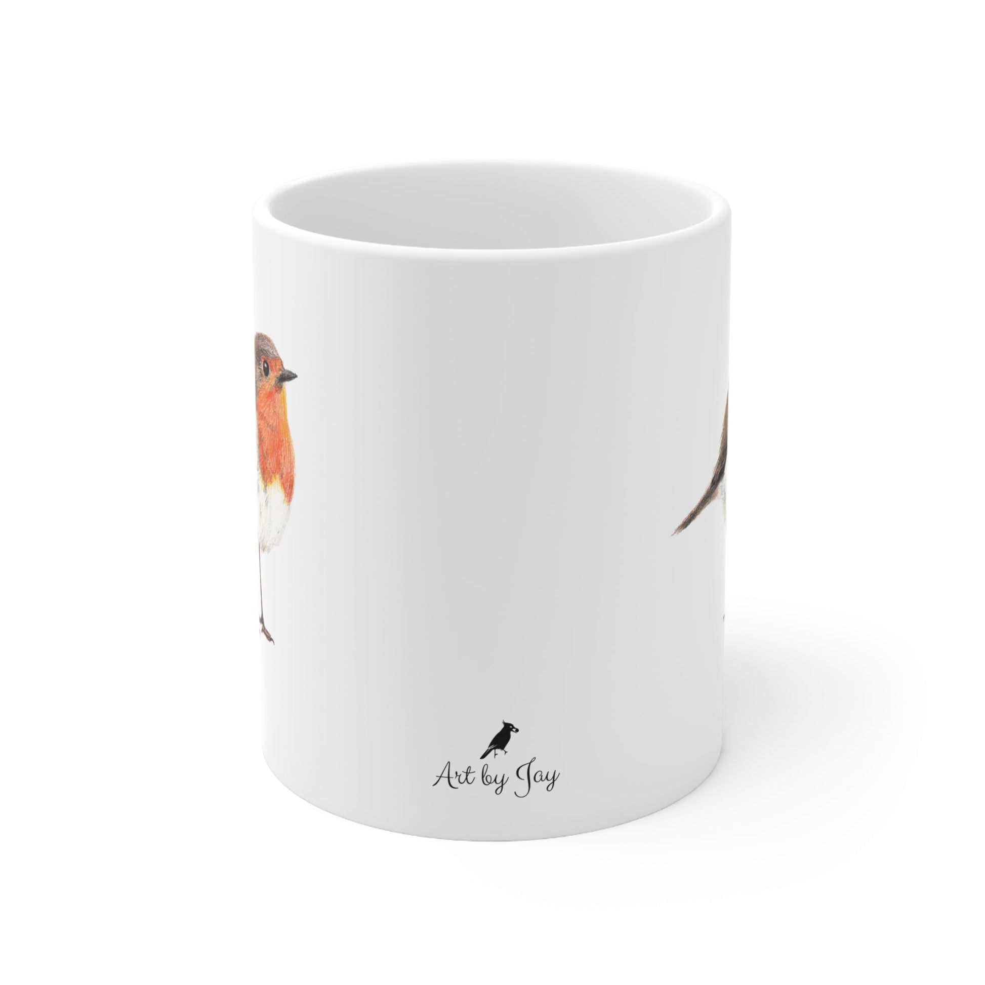 Robin Bird Ceramic Coffee Mug 15oz