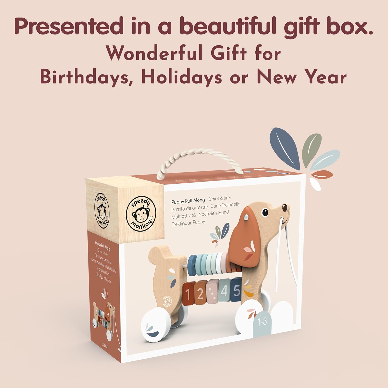 Speedy Monkey Puppy Pull Along