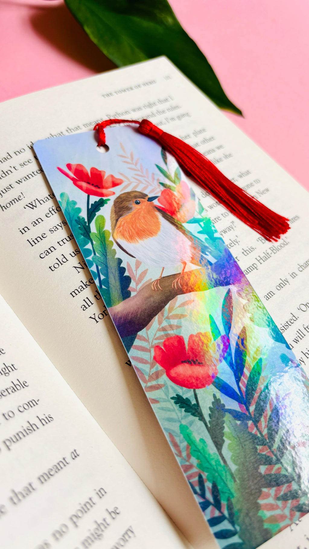Robin Holographic Bookmark Handmade Bookish Gift