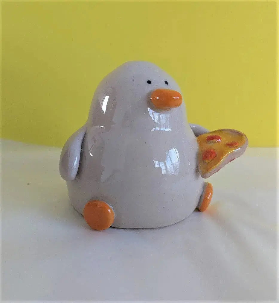 Naomi Pizza Duck Ceramic Handmade Ornament