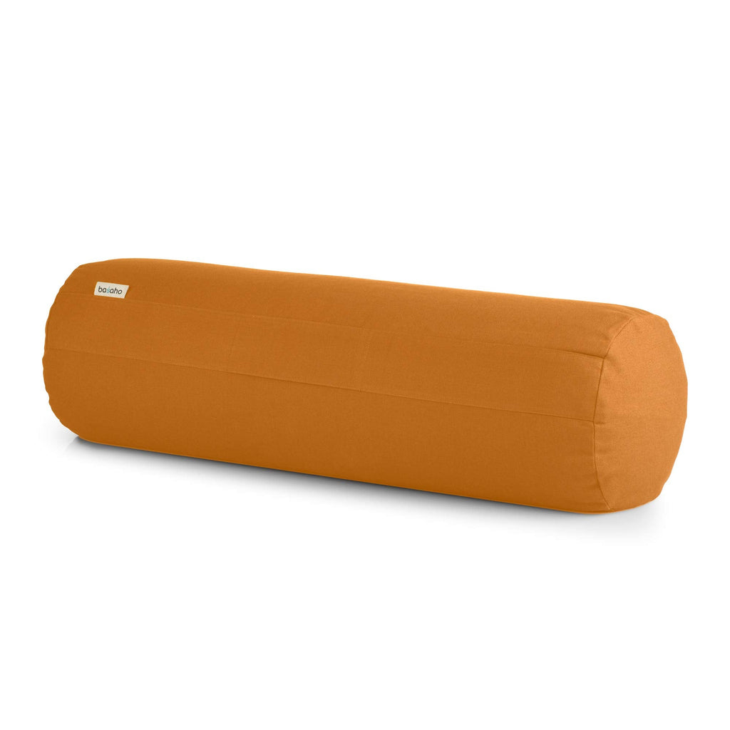 Yoga Bolster in Organic Cotton with Buckwheat Hulls and Washable Cover Mango