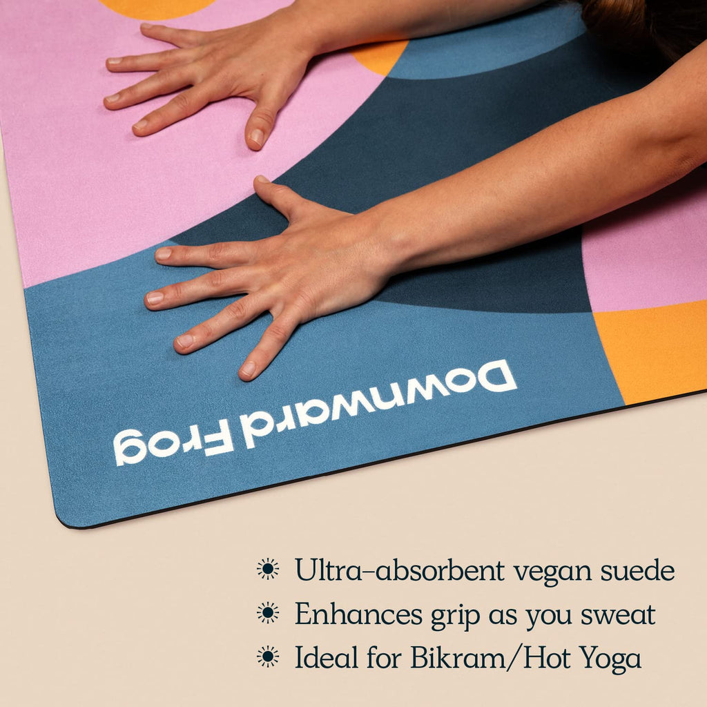 Downward Frog Printed Yoga Mat for Hot Yoga Bikram and Pilates