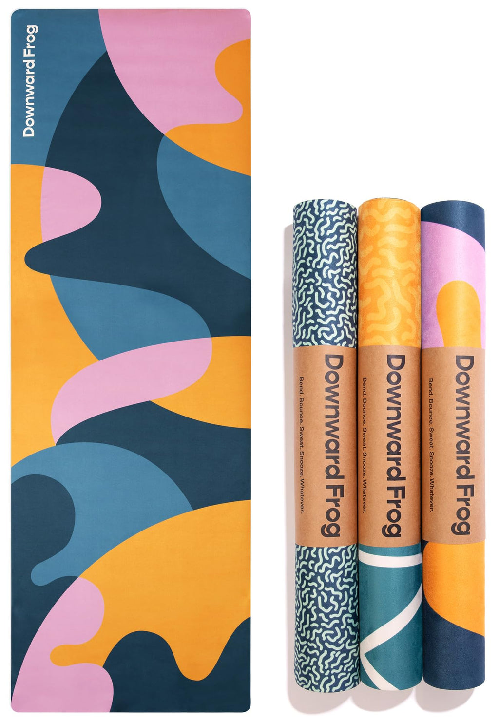 Downward Frog Printed Yoga Mat for Hot Yoga Bikram and Pilates