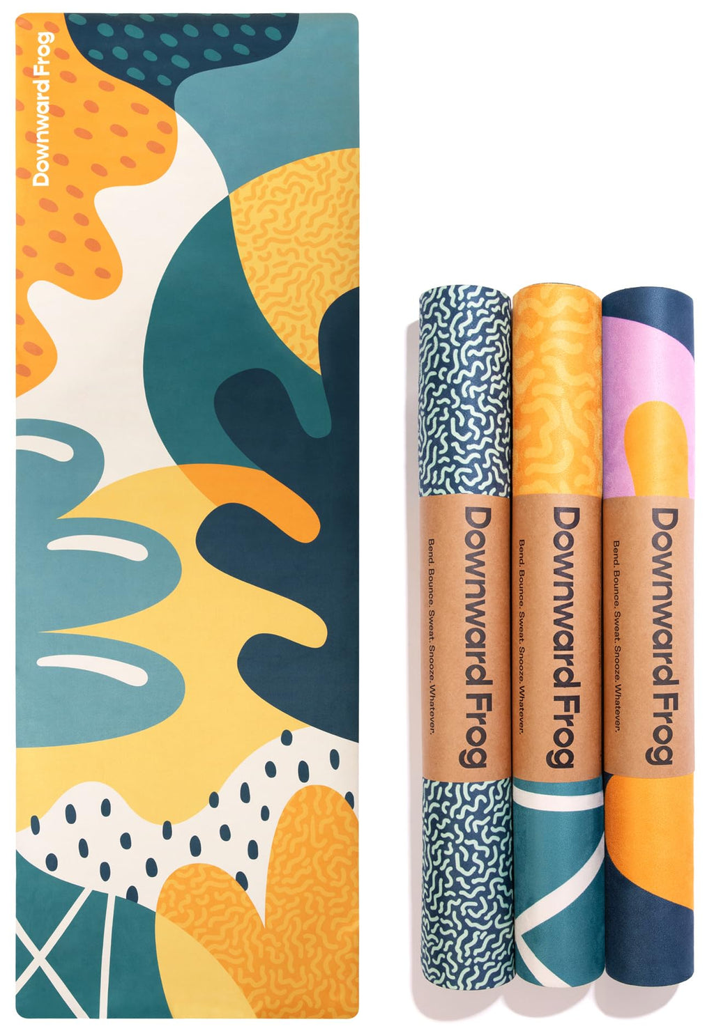 Downward Frog Printed Yoga Mat for Hot Yoga Bikram and Pilates