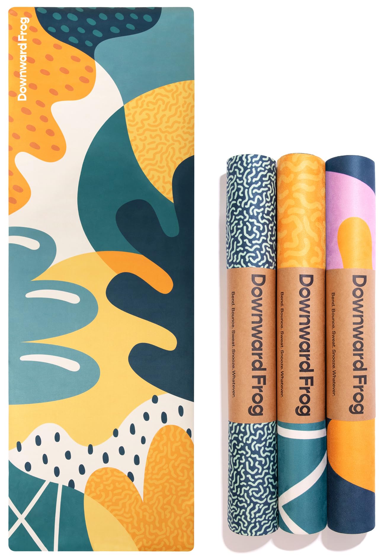 Downward Frog Printed Yoga Mat for Hot Yoga Bikram and Pilates