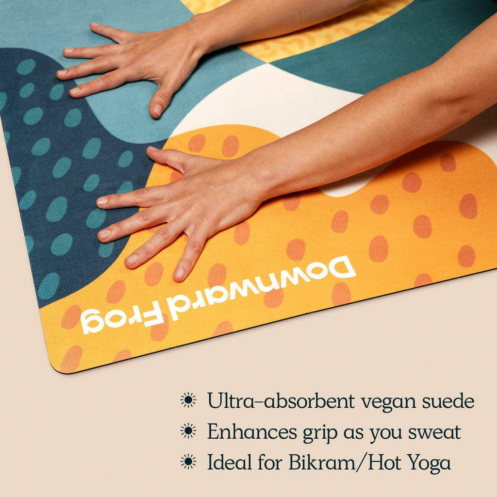 Downward Frog Printed Yoga Mat for Hot Yoga Bikram and Pilates