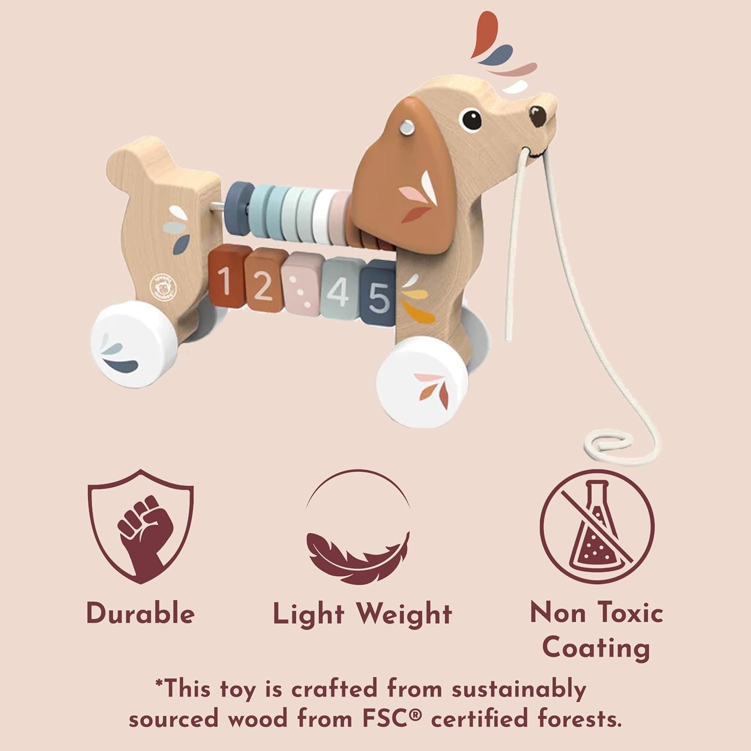 Speedy Monkey Puppy Pull Along